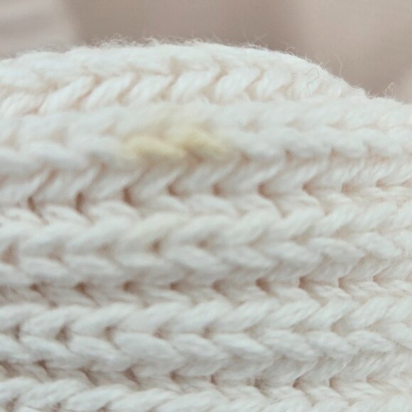 Vintage Liz Claiborne Cream Open Buttoned Logo Preppy Cotton Cardigan Small - Picture 14 of 14